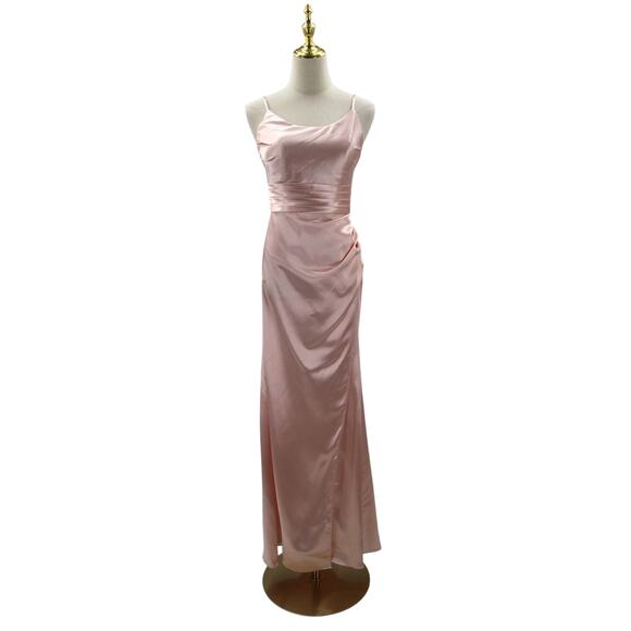 AW BRIDAL 2 XS pearl pink Leggero wedding guest bridesmaid party maxi dress b100 - Picture 3 of 10